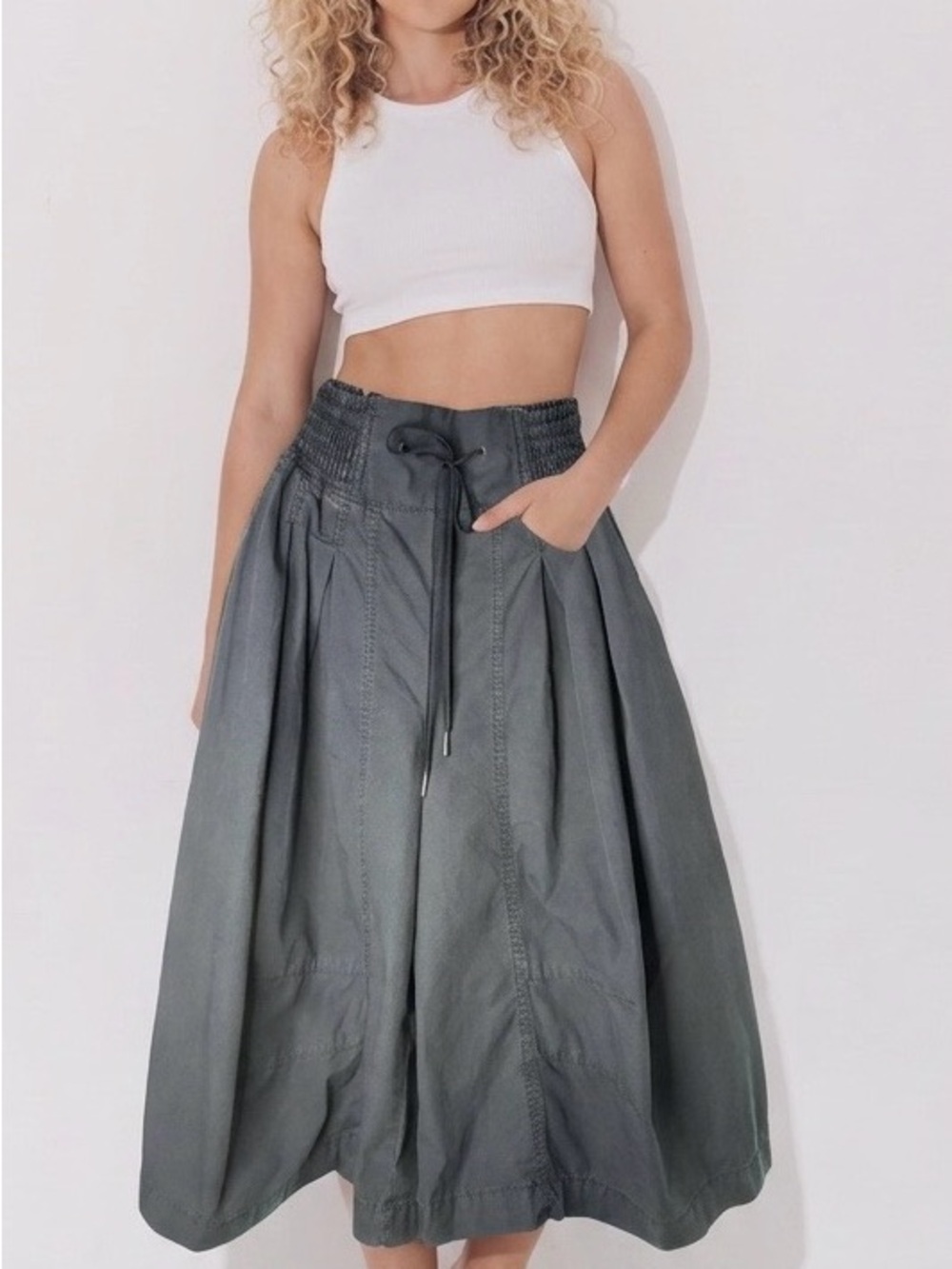 Anthropologie Cotton Wide Leg Bohemian Jorts With Drawstring Waistband (09G1045)